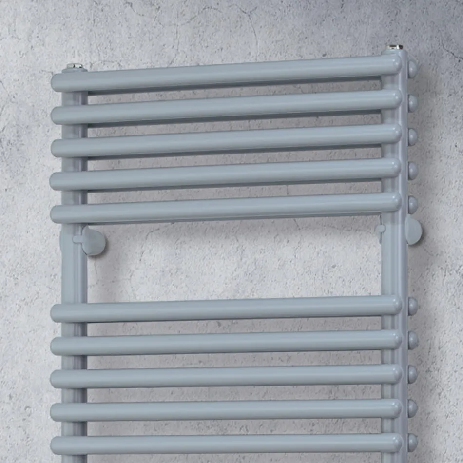 Mixed Towel Warmer with 4 Series of Horizontal Elements Made in Italy - Meringue Viadurini