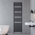 Brownies Mixed Steel Towel Warmer with Jet Black Finish Made in Italy