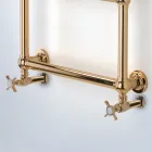 Mixed Towel Warmer in Brass with Connection Spheres Made in Italy - Ricotta Viadurini