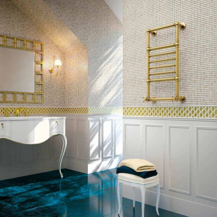 Towel rail brass gold Scirocco H Amira electric made in Italy Viadurini
