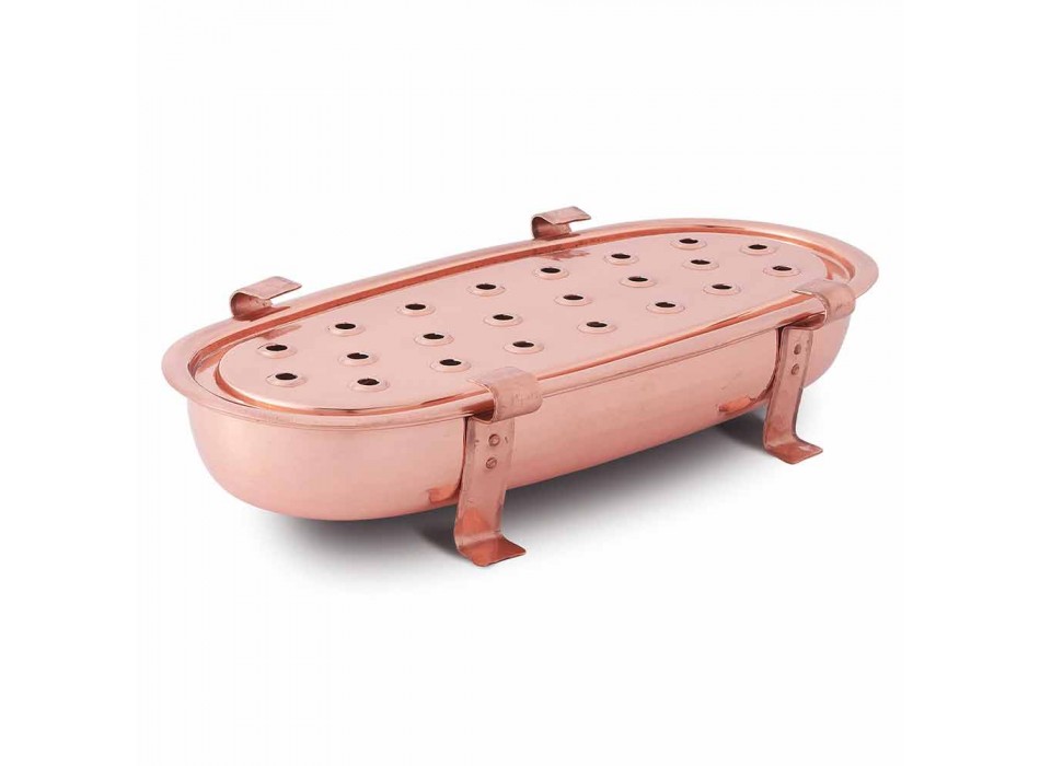 Solid Copper Food Warmer Italian Design Pots