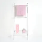 White Plexiglass Towel Ladder Made in Italy - Jamira Viadurini