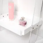 White Plexiglass Towel Ladder Made in Italy - Jamira Viadurini
