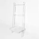 White Plexiglass Towel Ladder Made in Italy - Jamira Viadurini