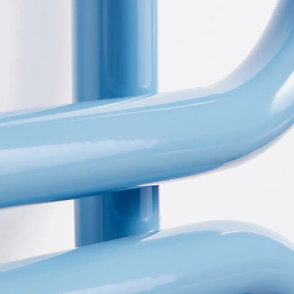 Electric Towel Warmer Ladder Round Colored Steel Made in Italy - Chain Viadurini