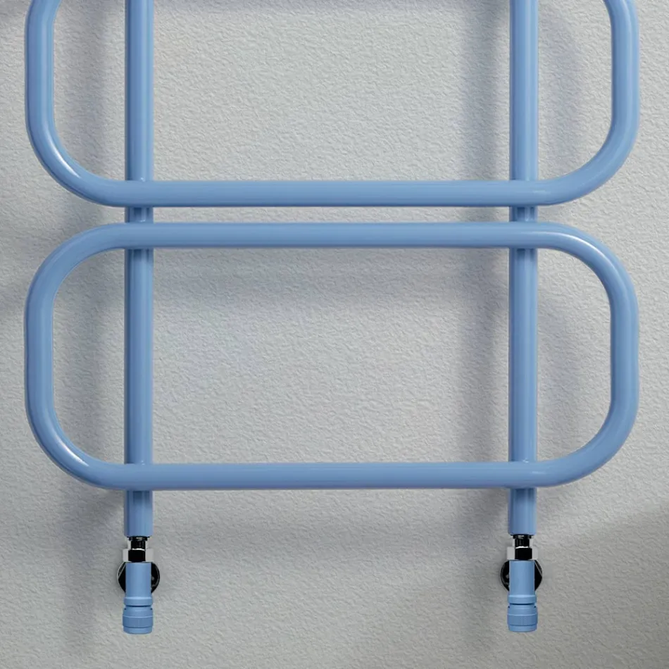 Hydraulic Towel Warmer Ladder in Colored Flat Steel Made in Italy - Chain Viadurini