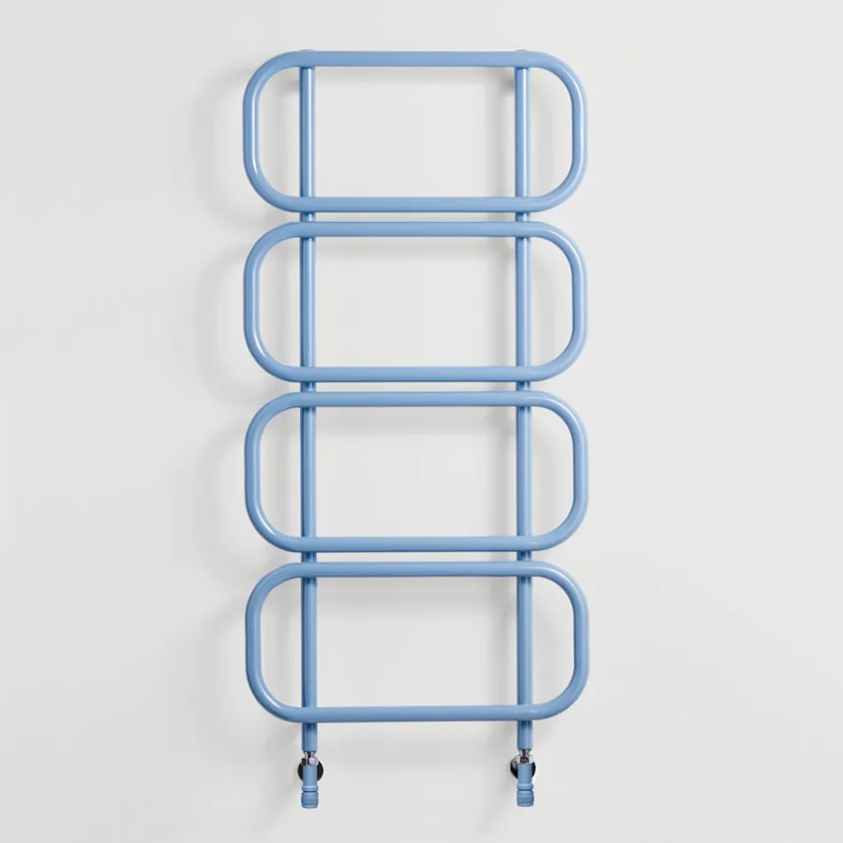 Hydraulic Towel Warmer Ladder in Colored Flat Steel Made in Italy - Chain Viadurini