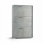 Double row flap shoe cabinet in Cleaf Senis cement melamine Viadurini
