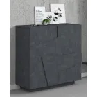 High or Low Shoe Rack in Sustainable Wood Design with 2 or 4 Doors - Fjona Viadurini