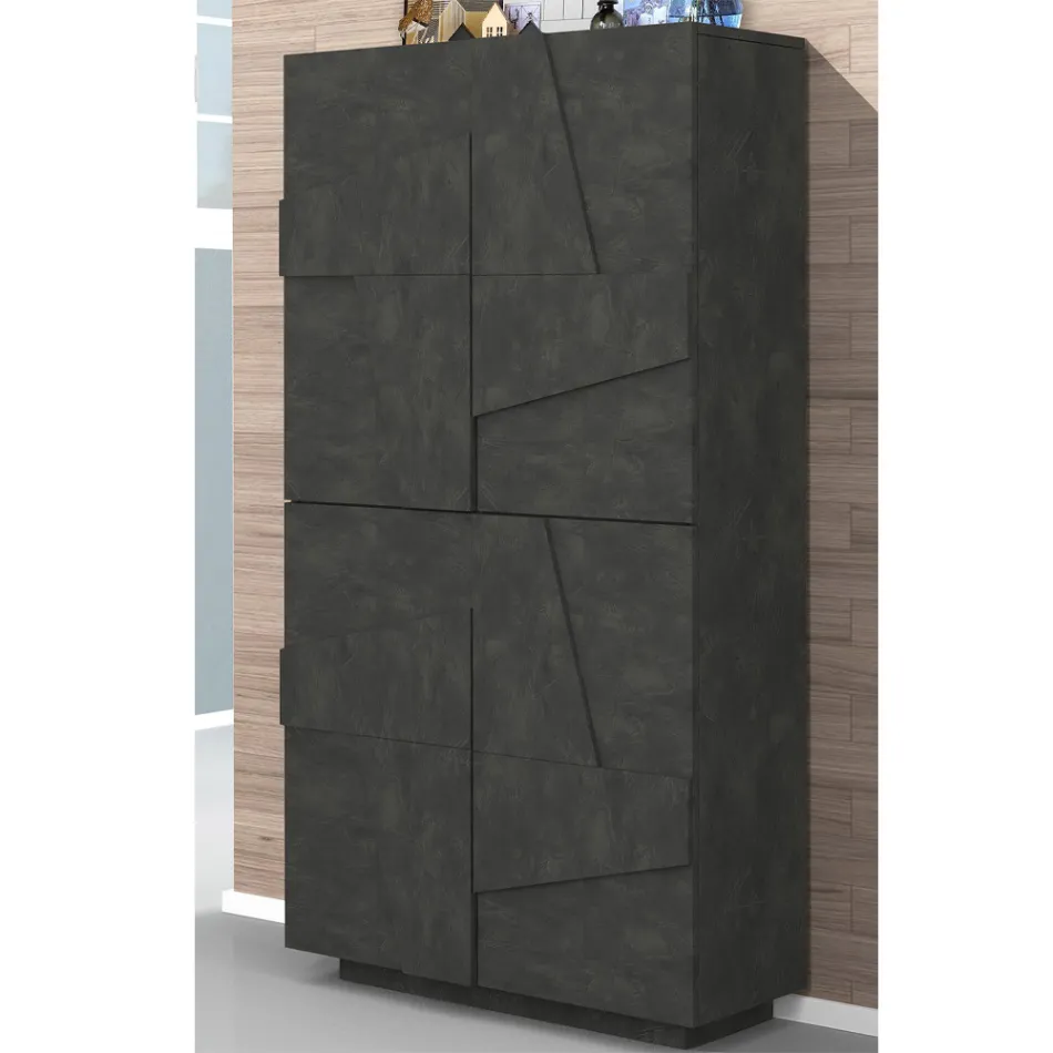 High or Low Shoe Rack in Sustainable Wood Design with 2 or 4 Doors - Fjona Viadurini