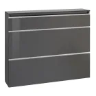 Shoe Cabinet White or Anthracite 3 Doors Sustainable Wood Design - Emanuelito Viadurini