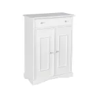 Shoe cabinet with 1 drawer and 2 wooden doors Made in Italy - Lasa Viadurini