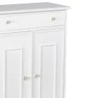 Shoe cabinet with 1 drawer and 2 wooden doors Made in Italy - Lasa Viadurini