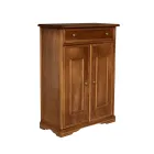 Shoe cabinet with 1 drawer and 2 wooden doors Made in Italy - Lasa Viadurini