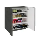 Indoor Shoe Cabinet with 2 Melamine Doors Made in Italy - Naditza Viadurini