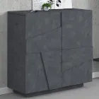 Indoor Shoe Cabinet with 2 Melamine Doors Made in Italy - Naditza Viadurini