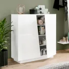 Shoe Cabinet for Living Room with 2 Doors in Melamine Made in Italy - Popilio Viadurini