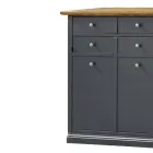 Shoe rack in Toulipier veneered wood Made in Italy - Visnus Viadurini