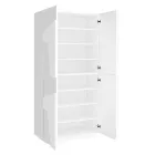 Indoor Melamine Shoe Cabinet with 4 Doors Made in Italy - Naditza Viadurini
