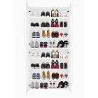 Indoor Melamine Shoe Cabinet with 4 Doors Made in Italy - Naditza Viadurini