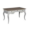Two-tone desk in worn white and powder Made in Italy - Fortuna