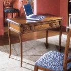Desk with 3 Drawers in Bassano Wood France Made in Italy - Adon Viadurini