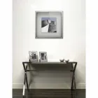 Design desk in steel and glossy black glass L120xH75cm Millon Viadurini