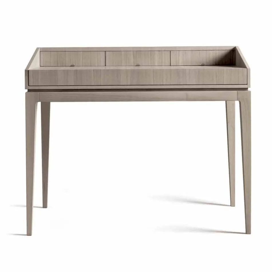 Modern design writing desk in walnut wood, W 105 x D 65 cm, Acario Viadurini