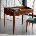 Modern design writing desk Acario in walnut wood, L 105 x W 65 cm