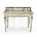 Solid Wood Handmade Writing Desk with Made in Italy Drawers - Amela
