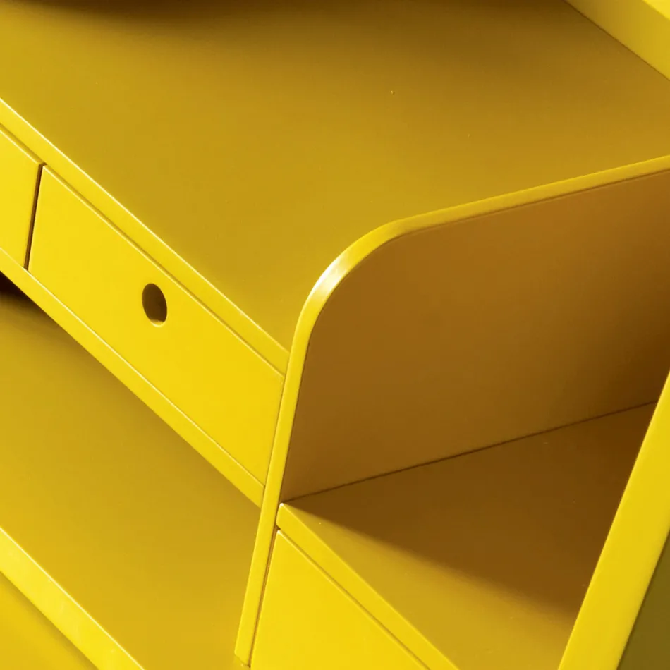 Modern design writing desk in plywood Grilli Hemingway made Italy Viadurini