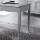 Desk in White Lacquered Solid Poplar Made in Italy - Liber Viadurini