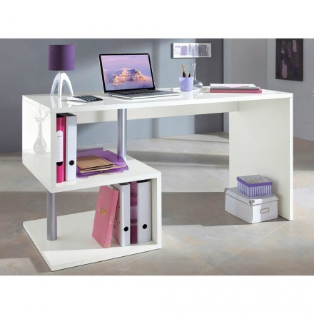 White or Slate Desk in Italian Design Wood 3 Sizes - Michel Viadurini