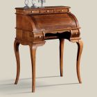 Classic Desk 5 Drawers in Wood and Inlays Made in Italy - Hastings Viadurini