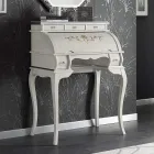 Classic Desk 5 Drawers in Wood and Inlays Made in Italy - Hastings Viadurini