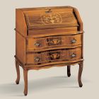 Classic Wooden Desk with Flap and Drawers Made in Italy - Elegant Viadurini
