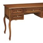 Desk with 5 Drawers in Patinated Cherry Made in Italy - Opi Viadurini
