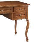 Desk with 5 Drawers in Patinated Cherry Made in Italy - Opi Viadurini