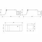 Office desk with wooden chest of drawers made in Italy, Terralba Viadurini