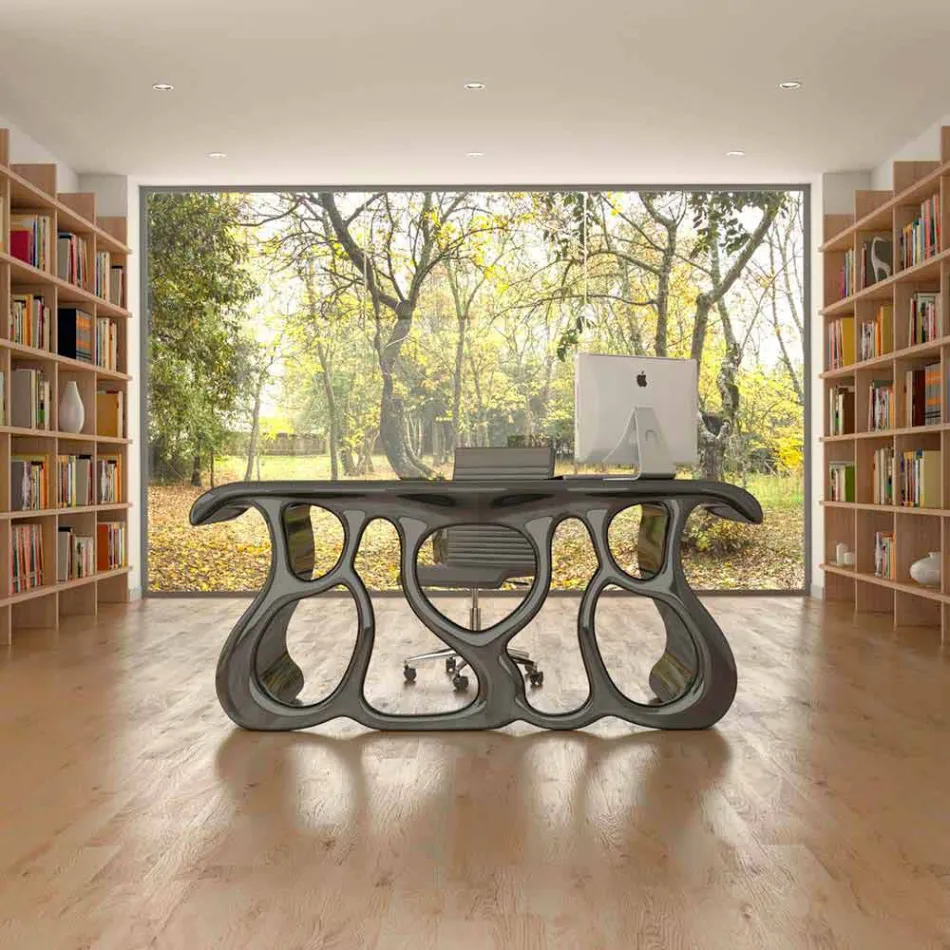 Modern design office desk produced in Italy, Mirto Viadurini