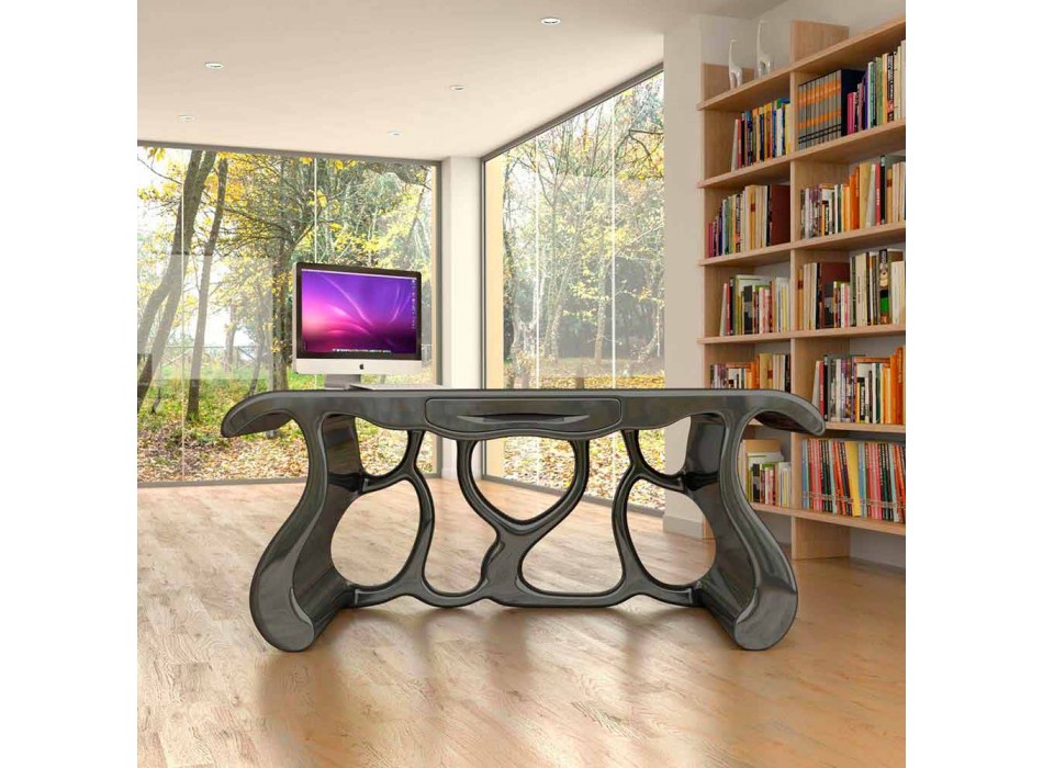 Modern design office desk produced in Italy, Mirto Viadurini