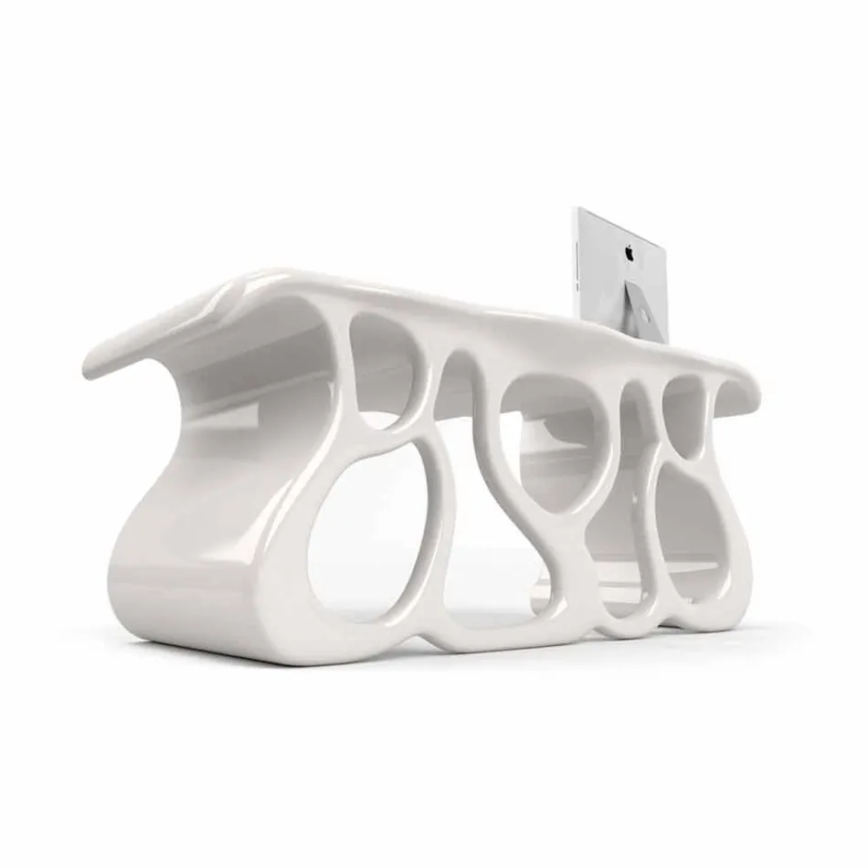 Modern design office desk produced in Italy, Mirto Viadurini