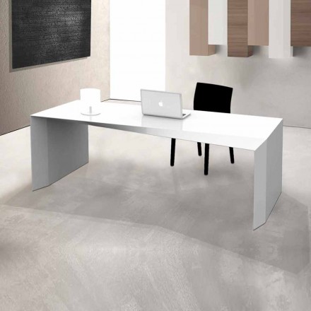 Modern design office desk made in Italy, Mistretta Viadurini