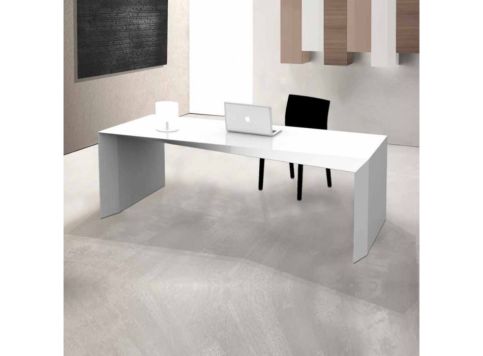 Modern design office desk made in Italy, Mistretta Viadurini