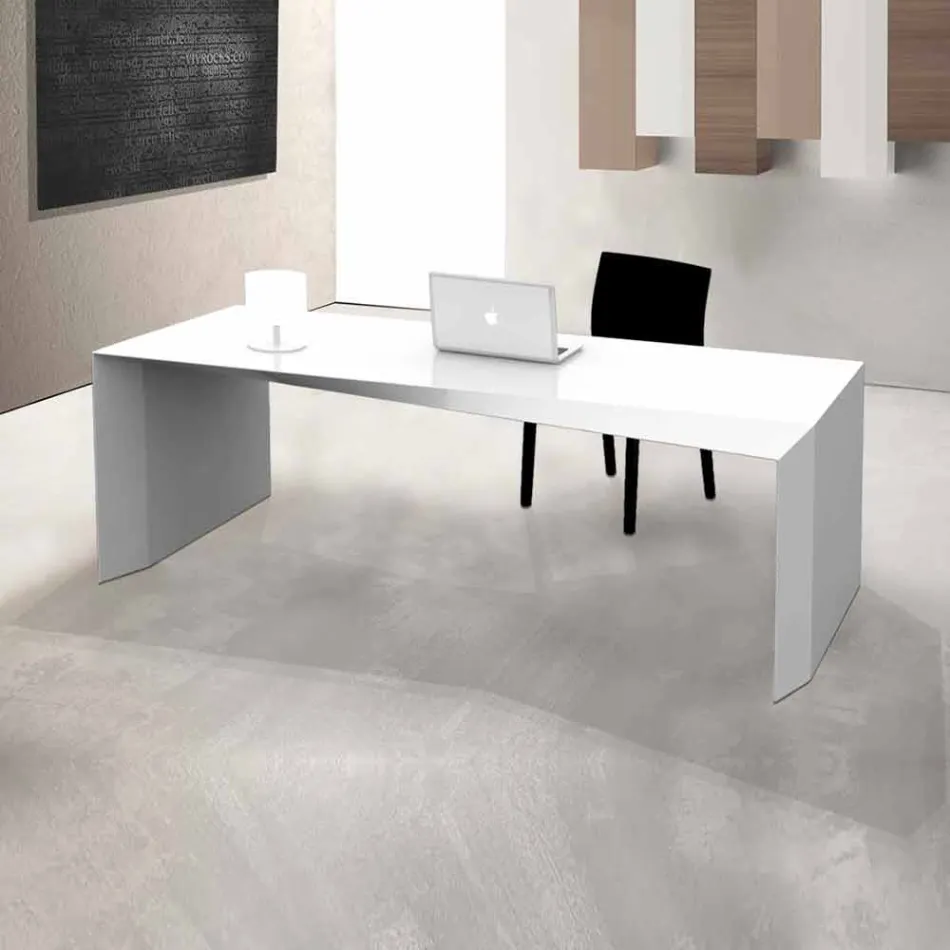 Modern design office desk made in Italy, Mistretta Viadurini