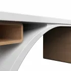 Wooden office desk and Adamantx® Bridge, made in Italy Viadurini
