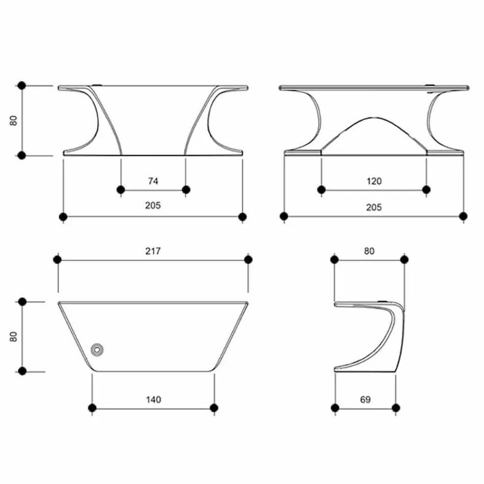 Modern office desk produced in Italy, Cerami Viadurini