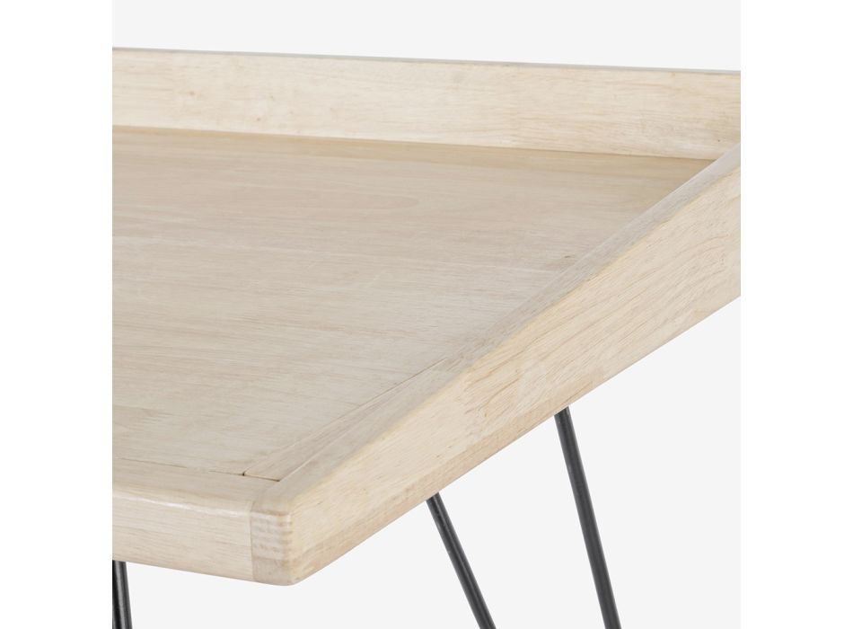 Design Desk in Steel and Wood Top Insudtrial Style - Secretary Viadurini