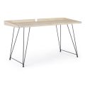 Design Desk in Steel and Industrial Style Wood Top - Secretary