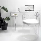 Transparent Plexiglass Desk with Shelf Made in Italy - Studiorum Viadurini